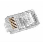 ЛЮ-КНР-45.6.10 Коннектор RJ-45, Кат.6, 50µ, универсальный, со вставкой, упаковка 100 шт.