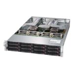 Платформа системного блока SuperMicro SYS-6029U-TR4 2U, 2xLGA3647 (up to 205W), iC621 (X11DPU), 24xDDR4, up to 12x3.5 HDD (opt. 8 SAS3 + 4 NVMe/SAS3), 4x1GbE, 1x PCIEx16, 5x PCIEx8, 1x PCIx8 LP, 1x PCIEx8 internal LP, 2x1000W