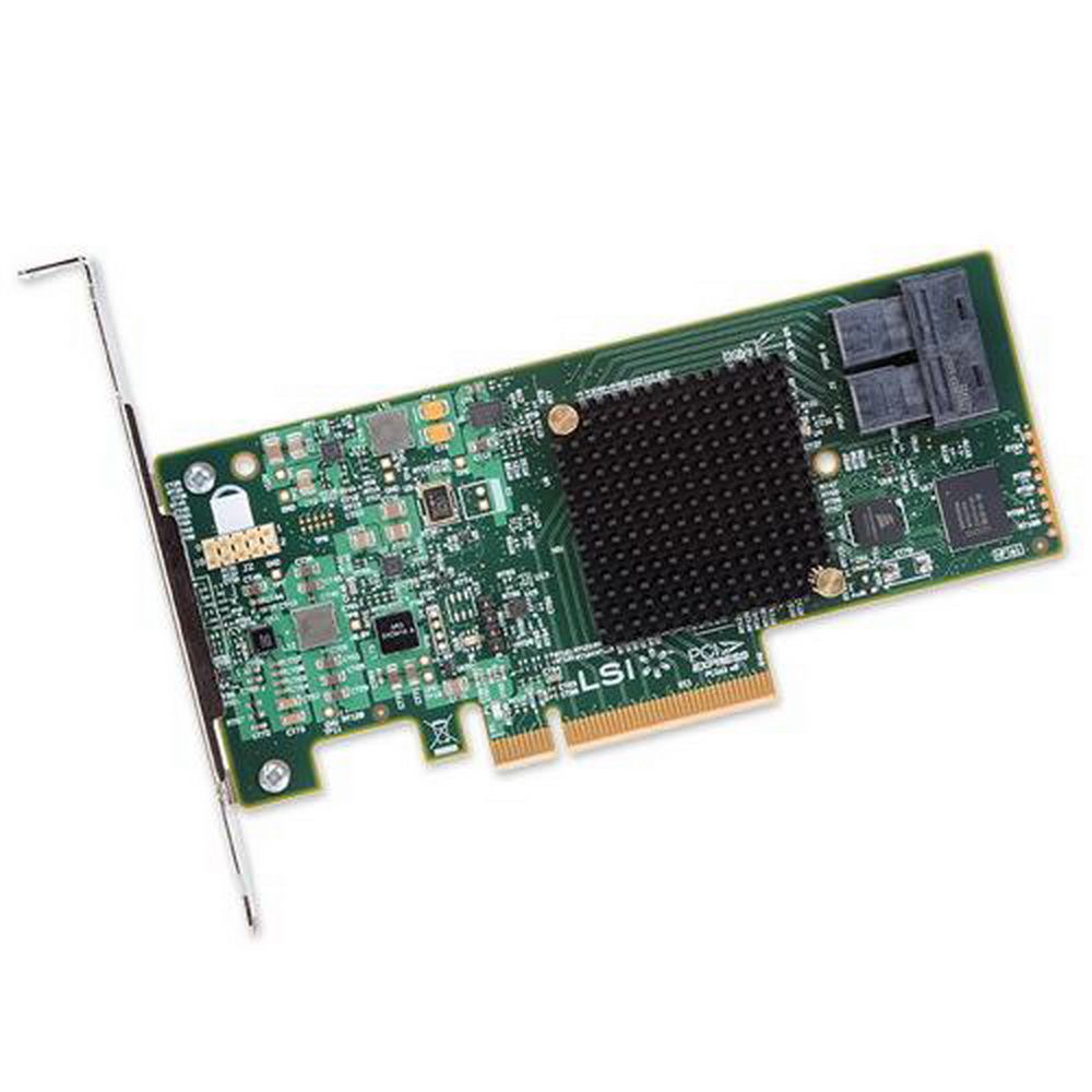 05-26106-00I H3-25470-01L RAID-контроллер Broadcom 9341-8i SGL (LSI00407 / 05-26106-00) PCIe 3.0 x8 LP, SAS/SATA 12G, RAID 0,1,5,10,50, 8port(2*int SFF8643), 3008ROC, (003112) — изображение 1