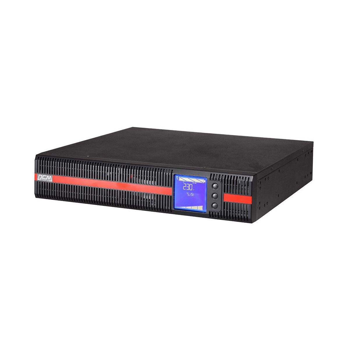 1076118 ИБП Powercom MACAN SE MRT-1000SE 1000VA/1000W Rack/Tower, 8*IEC320-C13, LCD, Serial+USB, SmartSlot, подкл. доп. Батарей — изображение 1