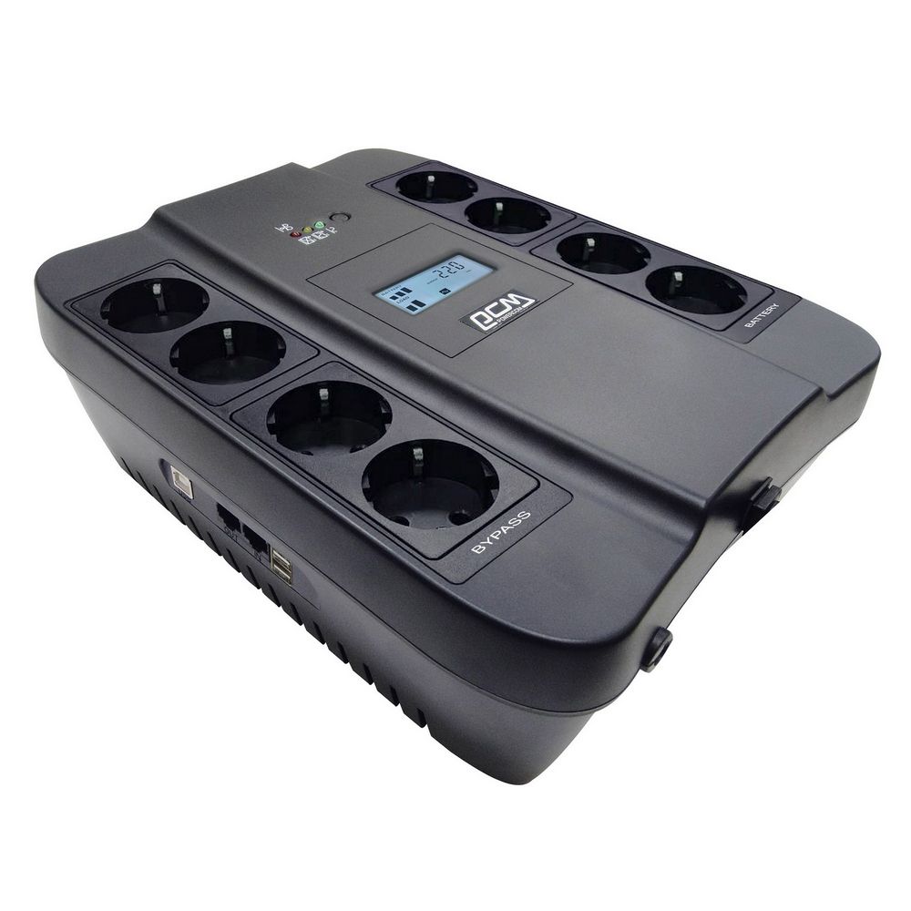 1456261 Источник бесперебойного питания POWERCOM ИБП Powercom Spider SPD-750U LCD USB 450W/750VA black (038384) — изображение 1