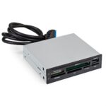 Картридер Exegate «Картридер USB3.0 ExeGate (внутренний, 3.5», мультиформатный:» SD/SDHC/SDXC/MMC/microSD/T-Flash/CF/MS/MS micro/XD, 1 доп.порт USB3.0, черный, металл)