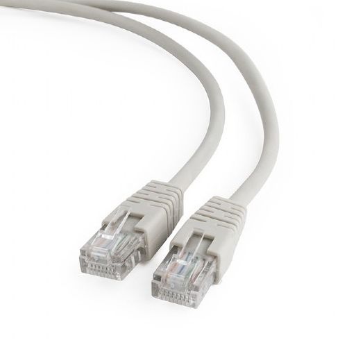 PP12-1M Кабель Cablexpert Патч-корд UTP Cablexpert PP12-1M кат.5e, 1м, литой, многожильный (серый) — изображение 1