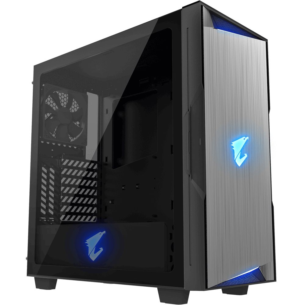 GB-AC300G Корпус Gigabyte AORUS C300 Glass MidTower, ATX, USB-C x1, USB3.0 x2, Audio I/O, GPU:400mm, Black, TG (551223) — изображение 1