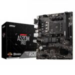 Материнская плата MSI A520M PRO A520, AM4, 2*DDR4, 1*PCIEx16, 2*PCIEx1, 1*M.2, 6*USB3.2Gen1, 6*USB2.0, 4*SATA3.0, 1G, VGA, DP, HDMI, M-ATX, RTL