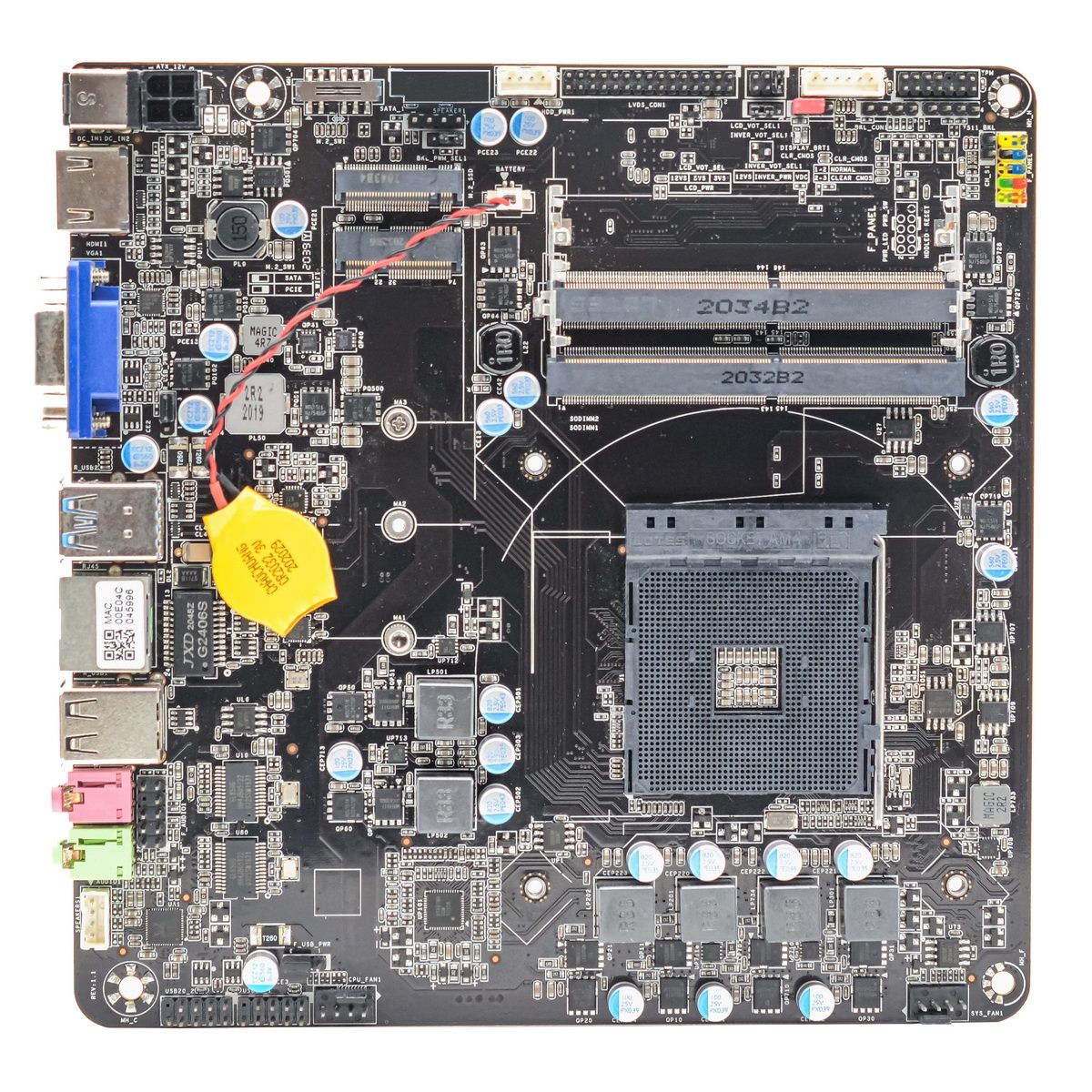 AFMIA300-1L-V4 Материнская плата Afox AFMIA300-1L-V4 AM4 Mini-ITX 2xDDR4L M.2 HDMI VGA — изображение 1