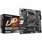 Материнская плата Gigabyte B550M DS3H, Socket AM4, AMD B550, 4xDDR4-3200, DVI-D+HDMI, 2xPCI-Ex16, 1xPCI-Ex1, 4xSATA3(RAID 0/1/10), 2xM.2, 8 Ch Audio, GLan, (4+2)xUSB2.0, (4+2)xUSB3.2, 1xPS/2, mATX, RTL {10} (809416)