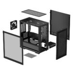 Корпус для ПК Deepcool CH370-BK mATX, USB3.0X1, USB-C Gen2X1, AudioX1, 3.5"X2, 2.5"X2+1,TG — изображение 4