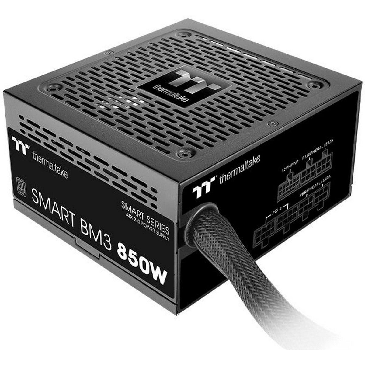 PS-SPD-0850MNFABE-3 Блок питания Thermaltake Smart BM3 850 /Semi Modular/Non Light/Full Range/Analog/80 Plus Bronze/EU/JP Main CAP/All Flat Cables/Gen 5 — изображение 1