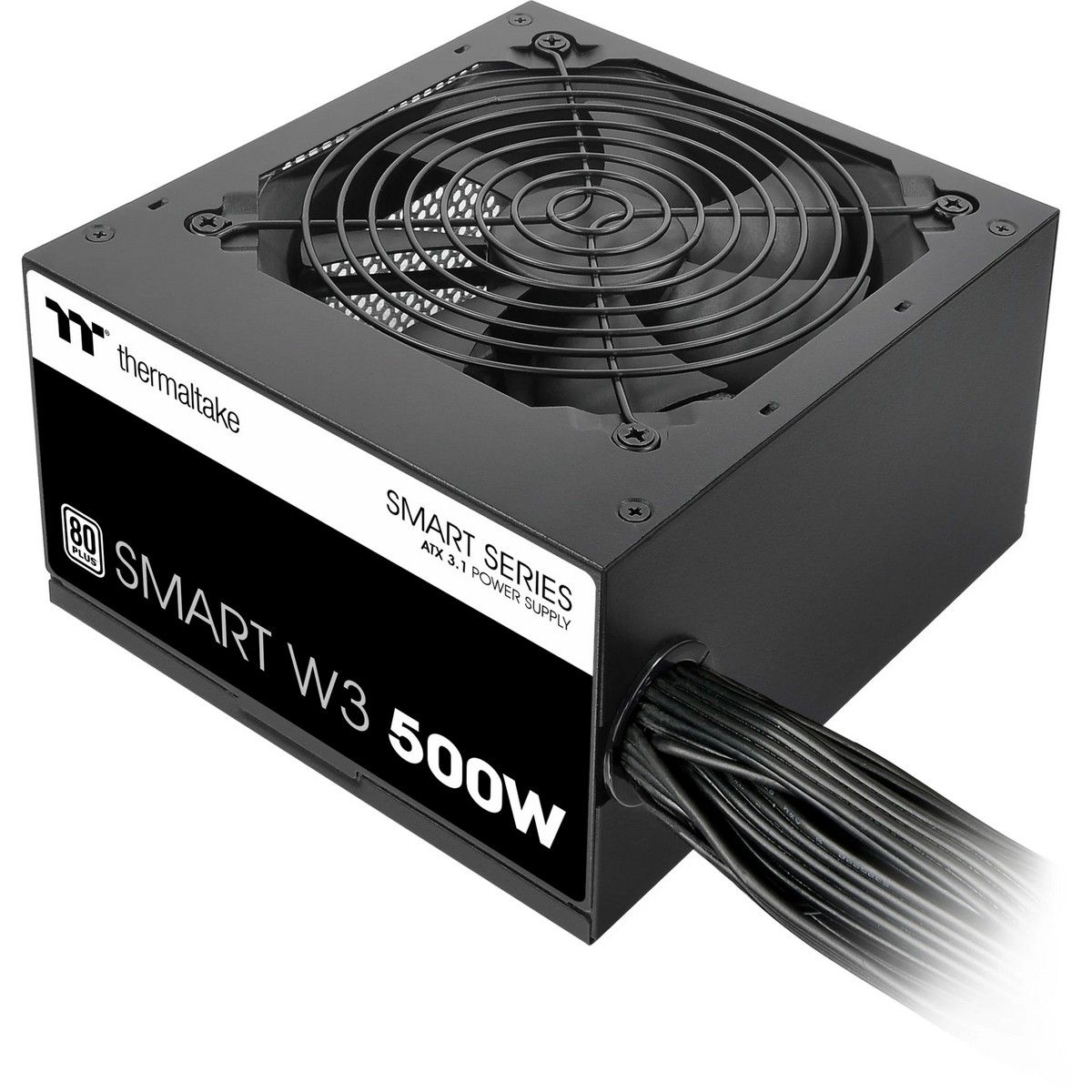 PS-SPW-0500NNFAWE-1 Блок питания ПК Thermaltake Smart W3 500 /Non Modular/Non Light/Full Range/Analog/80 Plus/EU/Non JP CAP/All Flat Cables/ATX 3.1 — изображение 1