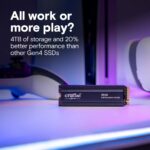 Твердотельный накопитель SSD Crucial P310 1TB PCIe Gen4 NVMe 2280 M.2 SSD with heatsink CT1000P310SSD5 — изображение 6