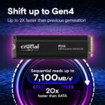 Твердотельный накопитель SSD Crucial P310 1TB PCIe Gen4 NVMe 2280 M.2 SSD with heatsink CT1000P310SSD5 — изображение 3