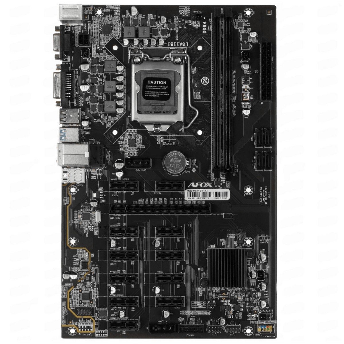AFB250-BTC12EX RTL Материнская плата Afox AFB250-BTC12EX RTL LGA1151 ATX 2xDDR4 PCIEx16 11xPCIEx1 DVI VGA (783767) — изображение 1