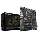 Материнская плата Gigabyte B760 DS3H DDR4, Socket 1700, Intel®B760, 4xDDR4-3200, HDMI+DP, 5xPCI-Ex16, 4xSATA3(RAID 0/1/5/10), 2xM.2, 8Ch Audio, GLan, (4+4)xUSB2.0, (1+2)xUSB3.2, (1+1)xUSB3.2 Type-C™, 1xPS/2, ATX, RTL