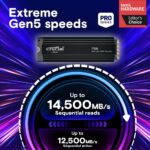 Твердотельный накопитель SSD Crucial T705 2TB PCIe Gen5 NVMe M.2 SSD with heatsink CT2000T705SSD5 — изображение 6