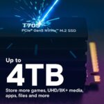 Твердотельный накопитель SSD Crucial T705 2TB PCIe Gen5 NVMe M.2 SSD with heatsink CT2000T705SSD5 — изображение 5