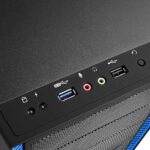 Корпус Deepcool TESSERACT BF (ATX, Black-Blue, CPU 169mm, VGA 310mm, 1 x USB3.0, 1 x USB2.0, Audio x 1, Mic x 1, «Ext. 5.25»x 2, Int. 3.5»x4, 2.5»x3, Rear fan 120mm, W/O PSU) (712220)» — изображение 4
