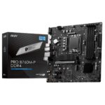 Материнская плата MSI PRO B760M-P DDR4 B760, LGA1700, 4*DDR4, 1*PCIEx16, 2*PCIEx1, 2*M.2, 1*TypeC, , 3*USB3.2Gen1, 8*USB2.0, 4*SATA3.0, 1G, VGA, DP, HDMI, M-ATX, RTL