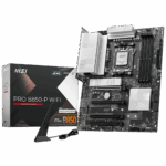 Материнская плата MSI PRO B850-P WIFI B850, AM5, 4*DDR5, 4*PCIEx16, 3*M.2, 3*TypeC, 1*USB3.2Gen2, 5*USB3.2Gen1, 8*USB2.0, 4*SATA3.0, 5G, HDMI, ATX, RTL