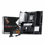 Материнская плата MSI PRO B850M-A WIFI B850, AM5, 4*DDR5, 2*PCIEx16, 1*PCIEx1, 2*M.2, 3*TypeC, 3*USB3.2Gen2, 5*USB3.2Gen1, 4*USB2.0, 4*SATA3.0, 5G, DP, HDMI, M-ATX, RTL