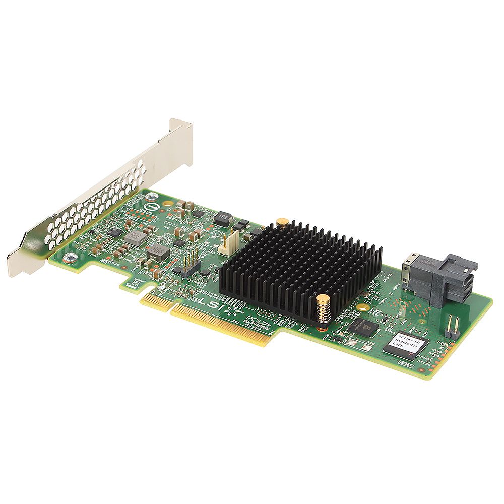 05-26105-00H _ 03-26105-00H RAID-контроллер Broadcom LSI MegaRAID SAS 9341-4i SGL (LSI00419 / 05-26105-00(H) PCIe 3.0 x8 LP, SAS/SATA 12G, RAID 0,1,5,10,50, 4port(1*int SFF8643), 3008ROC, {5} — изображение 1